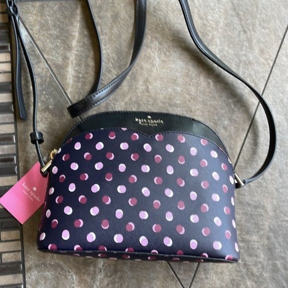 Kate Spade Payton Dome Crossbody with Fiesta Dot Black Multi - Picture 10 of 16